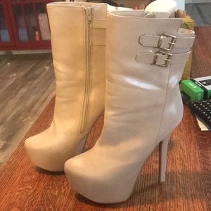 Nude booties perfect for fall